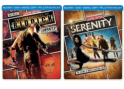 Sci-Fi Special Action Steelbook Serenity / Chronicles of Riddick DVD + Blu Ray Double Feature von Underworld