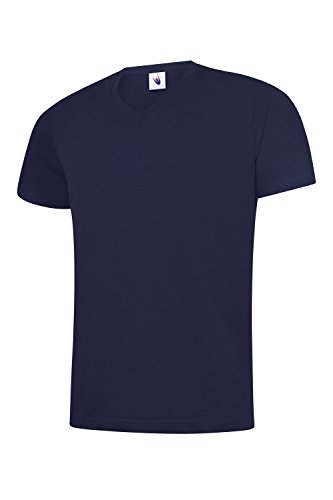 Klassisches T-Shirt mit V-Ausschnitt von Uneek clothing