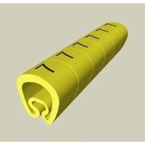 Unex 1811 PVC laminierte Markierer geschnitten für 2 mm auf 5 mm Kabel, Gelb Farbe, Packung mit 1000 von Unex