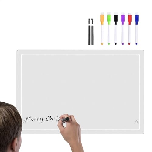 Acrylic Dry Erase Board, Erasable Notepad Board, Desk Whiteboard Pad with Multipurpose and Versatile Design for Home, School, or Offices Use, 11.81x7.87 Inches von Ungtyb