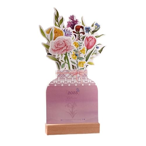 Desk Calendar Flowers, Vase-Like Desktop Monthly Planner 2025, Cute Floral with Wooden Base, Daily Note Notebook for Home Classroom School Office Organization Use 8.9x0.79x4.72in Desk Calendar Flowers, Vase-Like Desktop Monthly Planner 2025, Cute Floral with Wooden Base, Daily Note Notebook for Home Classroom School Office Organization Use 8.9x0.79x4.72in von Ungtyb