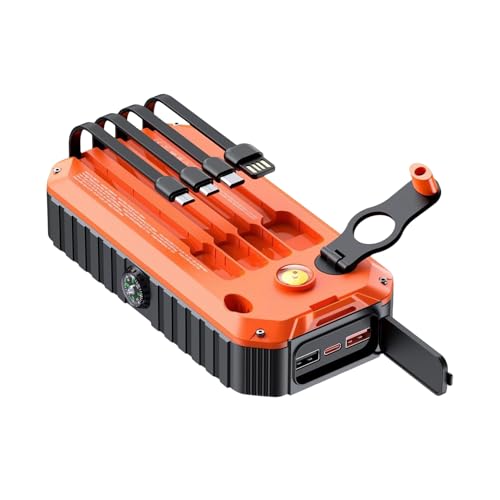 Solar Power Bank 20000mah, Hand Crank External Battery Pack, Built-In Charging Cables, Strobe Flashlights, Cell Phone Charger for Hiking, Survival, Home Use, 6.82x3.48 Inches Solar Power Bank 20000mah, Hand Crank External Battery Pack, Built-In Charging Cables, Strobe Flashlights, Cell Phone Charger for Hiking, Survival, Home Use, 6.82x3.48 Inches von Ungtyb