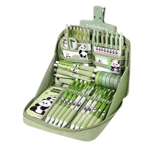 Ungtyb Panda Stationery Set, School Supplies Kit, Learning Bundle, Includes Ruler Notebook Pens Keychain Abs Stickers Pink 2 Perfect for, 13.39x9.45x2.36 Inches von Ungtyb