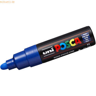 6 x Uni-Ball Fasermaler Uni Posca PC-7M 4,8-5,5mm dunkelblau von Uni-Ball