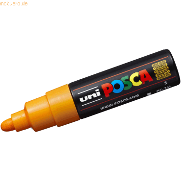 6 x Uni-Ball Fasermaler Uni Posca PC-7M 4,8-5,5mm sonnengelb von Uni-Ball