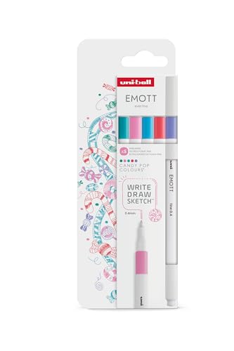 Uni-Ball Emott Marker-Set, süße Farben, 5 Stück von Uni-Ball