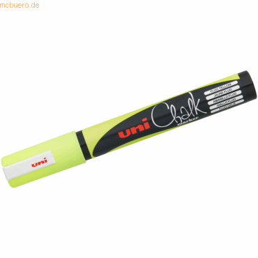 Uni-Ball Kreidemarker Uni Chalk PWE-5M 1,8-2,5mm gelb von Uni-Ball