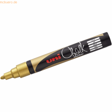 Uni-Ball Kreidemarker Uni Chalk PWE-5M 1,8-2,5mm gold von Uni-Ball