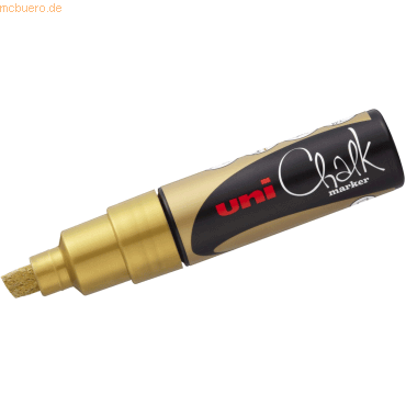 6 x Uni-Ball Kreidemarker Uni Chalk PWE-8K 8mm gold 6 x Uni-Ball Kreidemarker Uni Chalk PWE-8K 8mm gold von Uni-Ball