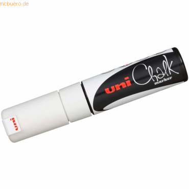 Uni-Ball Kreidemarker Uni Chalk PWE-8K 8mm weiß von Uni-Ball