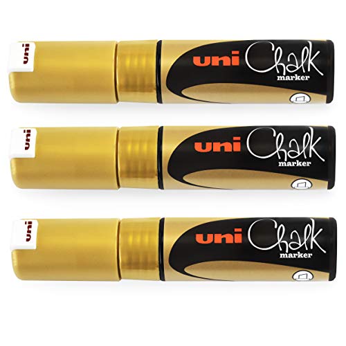 Uni-Ball PWE-8K Kreidemarker, Keilspitze, 8,0 mm, Gold, 3 Stück Uni-Ball PWE-8K Kreidemarker, Keilspitze, 8,0 mm, Gold, 3 Stück von Uni-Ball