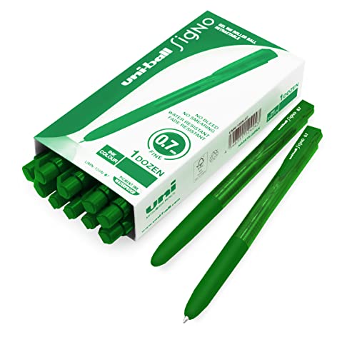 Uni-Ball Signo UMN-155-07 Gel-Tintenroller, einziehbar, 0,7 mm fein, grüne Tinte, 12 Stück Uni-Ball Signo UMN-155-07 Gel-Tintenroller, einziehbar, 0,7 mm fein, grüne Tinte, 12 Stück von Uni-Ball