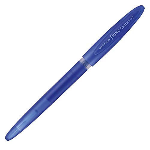 Uni-Ball UM170 SigNo Gelstick-Tintenroller 0,7 mm Spitze 0,5 mm Strichbreite 12 Stück blau von Uni-Ball