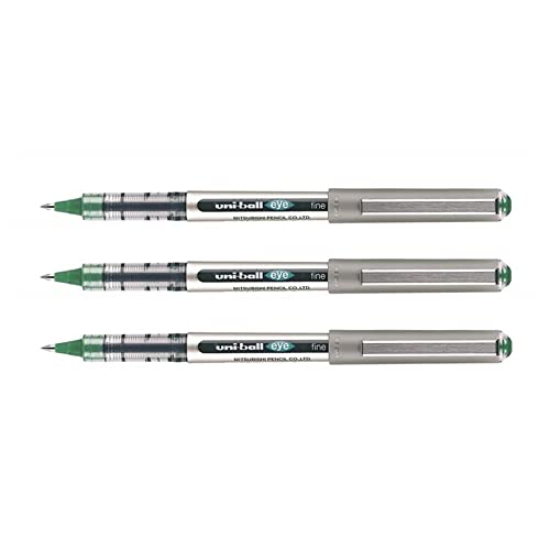 UNI-BALL EYE UB157 Tintenroller, Flüssigtinte, mittlere Spitze, 0,7 mm, Grün, 3 Stück UNI-BALL EYE UB157 Tintenroller, Flüssigtinte, mittlere Spitze, 0,7 mm, Grün, 3 Stück von Uni-Ball
