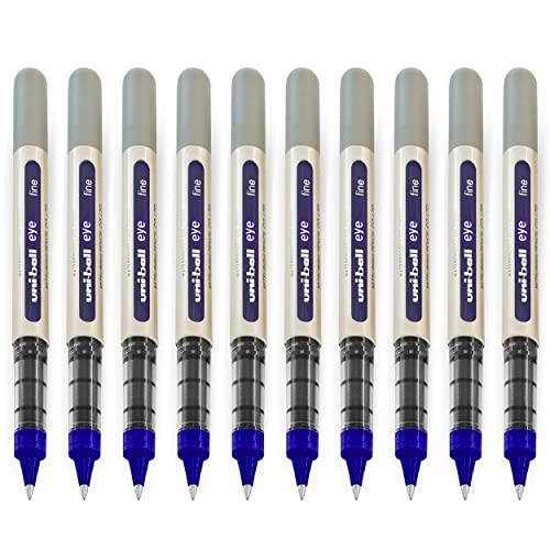 uni-ball - Uni Mitsubishi Pencil – 10 Eye-Fineliner-Stifte UB-157 – Tintenroller mit flüssiger Tinte blau – Spitze 0,7 mm – Schreiben Medium uni-ball - Uni Mitsubishi Pencil – 10 Eye-Fineliner-Stifte UB-157 – Tintenroller mit flüssiger Tinte blau – Spitze 0,7 mm – Schreiben Medium von Uni-Ball