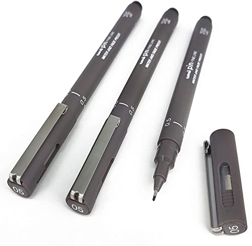 Uni Pin Fineliner, Stift – Dunkelgrau – 5 mm – 3 Stück Uni Pin Fineliner, Stift – Dunkelgrau – 5 mm – 3 Stück von Uni Pin