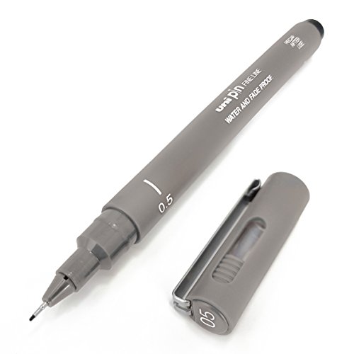 Uni Pin Fineliner, Stift – hellgrau – 0,5 mm – Single von Uni Pin