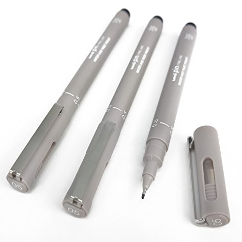 Uni Pin Fineliner Tuschefüller – Licht Grau Ton – 0,5 mm – 3 Stück Uni Pin Fineliner Tuschefüller – Licht Grau Ton – 0,5 mm – 3 Stück von Uni Pin