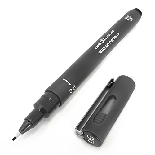Uni Pin Fineliner Zeichenstift, Dunkelgrau, 0,5 mm, 1 Stück Uni Pin Fineliner Zeichenstift, Dunkelgrau, 0,5 mm, 1 Stück von Uni Pin