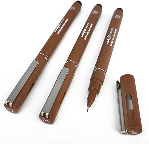 Uni Pin Fineliner Zeichenstift, Sepia-Ton, 0,1 mm, 3 Stück Uni Pin Fineliner Zeichenstift, Sepia-Ton, 0,1 mm, 3 Stück von Uni Pin