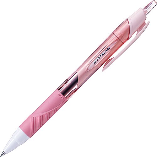 Uni Jetstream Ballpoint Pen - 0.38 mm - Black Ink - Clear Pink Body von Uni