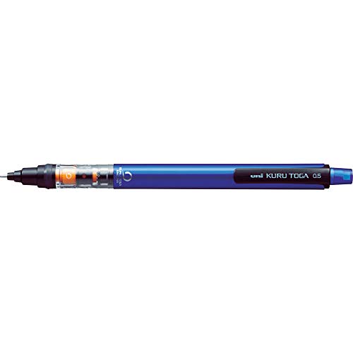 Uni Druckbleistift Kurutoga Rohr Slide Modell 0,5 mm, body blau von 三菱鉛筆
