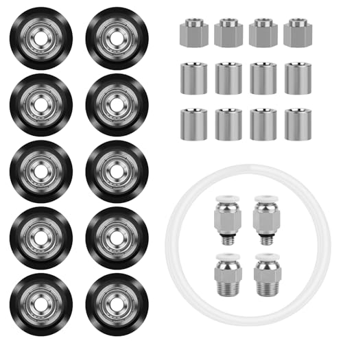 27PCS Ender 3 Rollen Kugellager 3D Drucker POM Pulley Wheel Set mit Column,Eccentric Nut,Bowden Tube and PC4-M6 & PC4-M10 Pneumatik Connectors for Ender 3 V2/3 Pro/3 S1,CR 10 Series,Kobra,Vyper von UniTak3D