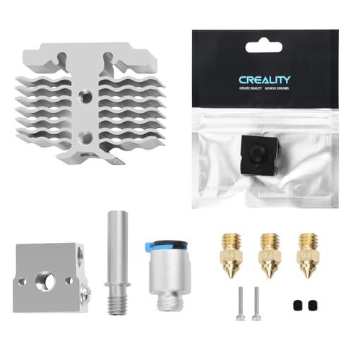 CREALITY Ender 3 Neo Series Hotend Teil 3D Drucker Druckkopf Extruder Hotend mit 0.4/0.6/0.8mm Düsen und Silikonsocke für Ender 3 Neo, Ender 3 V2 Neo, Ender 3 Max Neo-Keine Drähte Inbegriffen von UniTak3D