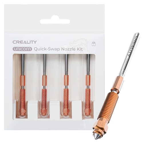 CREALITY K1C Quick-Swap Nozzle Kit Ender 3 V3 Unicorn Nozzle mit Titanlegierung Heatbreak Support High Flow Printing Compatible with Creality K1C, Ender 3 V3 und Ender 3 V3 Plus 3D-Drucker CREALITY K1C Quick-Swap Nozzle Kit Ender 3 V3 Unicorn Nozzle mit Titanlegierung Heatbreak Support High Flow Printing Compatible with Creality K1C, Ender 3 V3 und Ender 3 V3 Plus 3D-Drucker von UniTak3D