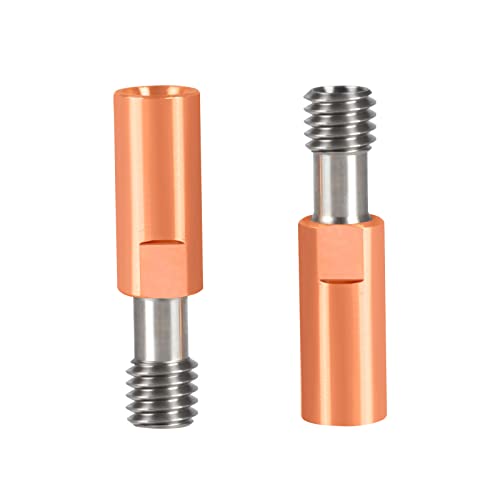 UniTak3D Ender 3 Heatbreak 4.1 Bohrung Titanium Alloy und Kupfer Kehldüse Throat Nozzle Kompatibel mit Ender 3 V2，Ender 3 Pro，CR10 3D Drucker Hotend (2 Pack) von UniTak3D