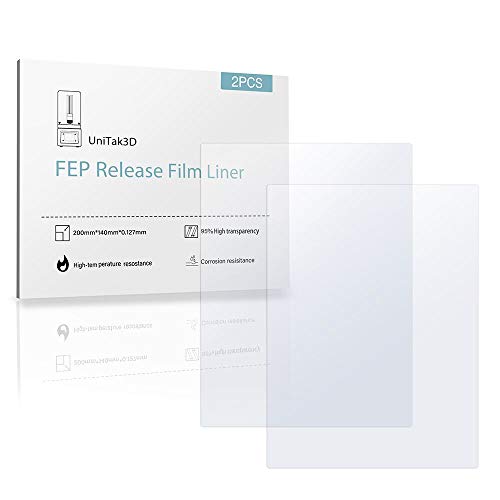 UniTak3D Photon FEP Folie Film Compatible with ANYCUBIC Photon/Photon S/Compatible with ELEGOO Mars/Mars 2 PRO/für LD-002R/LD-002H/Wanhao Duplicator 7 UV DLP LCD 3D-Drucker Zubehör 140x200mm-2pcs UniTak3D Photon FEP Folie Film Compatible with ANYCUBIC Photon/Photon S/Compatible with ELEGOO Mars/Mars 2 PRO/für LD-002R/LD-002H/Wanhao Duplicator 7 UV DLP LCD 3D-Drucker Zubehör 140x200mm-2pcs von UniTak3D