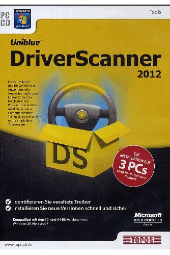 Uniblue DriverScanner 2012, CD-ROM Prüfen und Aktualisieren der PC-Treiber. Für Windows® 7, Vista, XP (32+64bit) von Uniblue
