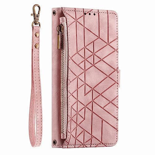 Unichthy Schutzhülle für CMF Phone 2 Pro, mit Reißverschluss, stoßfest, 3D-Geometrie, Leder, Flip-Brieftasche, Handtasche, Reißverschlusstasche, Handyhülle, Ständer, Kartenhalter, Magnetknopf Unichthy Schutzhülle für CMF Phone 2 Pro, mit Reißverschluss, stoßfest, 3D-Geometrie, Leder, Flip-Brieftasche, Handtasche, Reißverschlusstasche, Handyhülle, Ständer, Kartenhalter, Magnetknopf von Unichthy