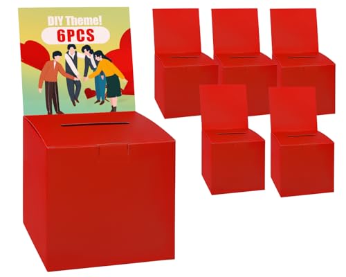 Uniclife 6 Pack Stimmzettel Boxen mit Schlitz Vorschlag Box Tombola Boxen Spende von Uniclife