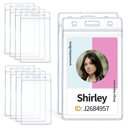Uniclife Ausweishülle Vertikaler ID-Ausweishüllen, wasserdicht, Kartenhülle, strapazierfähige Kartenschutztasche mit wiederverschließbarem Reißverschluss für Lizenz und Kreditkarte, 50 Stück von Uniclife