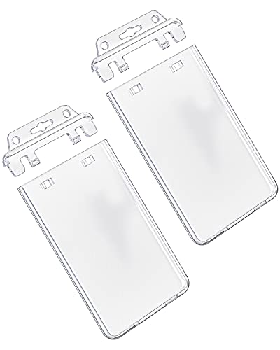 Uniclife sperrbarer ID-Ausweishalter für weniger häufig verwendete Karten Vertikale Hartplastikhülle Clear Card Protector Pouch für Pässe Access Cards Student IDs Proximity RFID Key Cards, 2 Pack von Uniclife