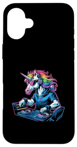 Unicorn DJ mit Kopfhörern Mixing Beats Hülle für iPhone 16 Plus Unicorn DJ mit Kopfhörern Mixing Beats Hülle für iPhone 16 Plus von Unicorn DJ Mixing Music Vibes Rainbow