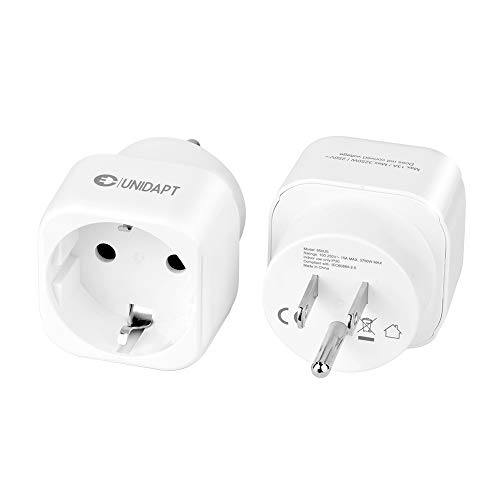 Unidapt USA Reiseadapter - Deutsch auf Amerikanisch Stromadapter Typ-B, Europa EU Schuko zu Amerika Reisestecker Netzadapter für USA Kanada Mexiko Kolumbien Thailand Steckdosenadapter 2er-Pack von Unidapt