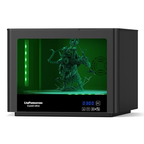 UniFormation Cure3 Ultra 14-Zoll-Härtemaschine 405 nm UV-Harzhärtestation mit 360° Drehtisch, Bauraum D362 x H200 mm – Härtekammer für GK3 Pro, GK3, GK3 Ultra und andere LCD/DLP/SLA-3D-Drucker UniFormation Cure3 Ultra 14-Zoll-Härtemaschine 405 nm UV-Harzhärtestation mit 360° Drehtisch, Bauraum D362 x H200 mm – Härtekammer für GK3 Pro, GK3, GK3 Ultra und andere LCD/DLP/SLA-3D-Drucker von Uniformation