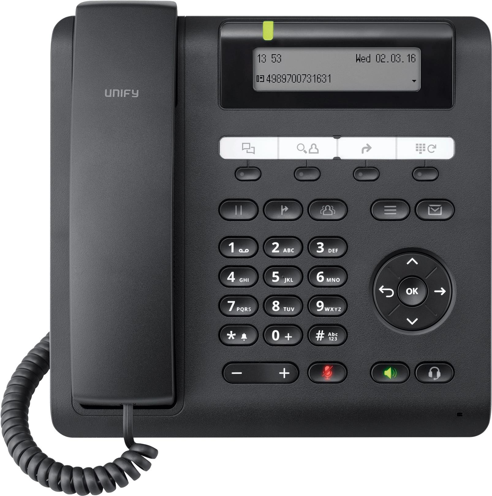 Unify OpenScape Desk Phone CP200T - Digitaltelefon - Schwarz (L30250-F600-C435) von Unify