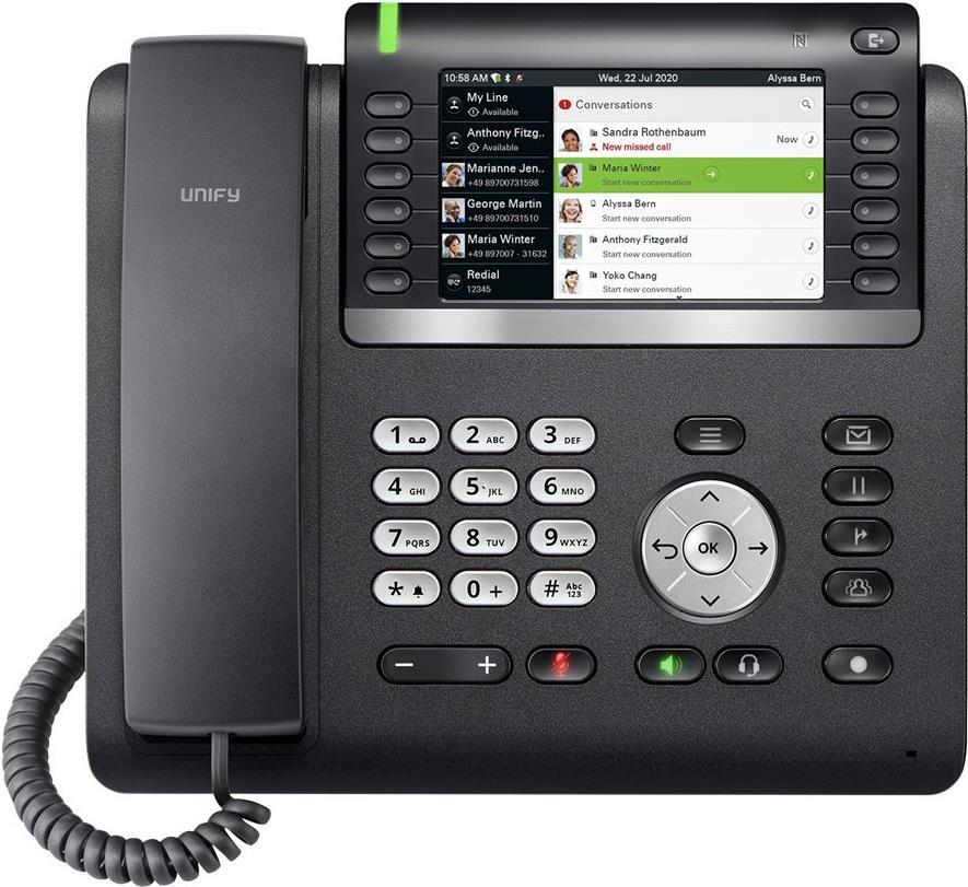 Unify OpenScape Desk Phone CP700X - VoIP-Telefon - mit Bluetooth-Schnittstelle - dreiweg Anruffunktion - SIP - Schwarz/Silber Unify OpenScape Desk Phone CP700X - VoIP-Telefon - mit Bluetooth-Schnittstelle - dreiweg Anruffunktion - SIP - Schwarz/Silber von Unify
