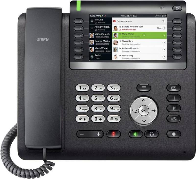 Unify OpenScape Desk Phone CP700X - VoIP-Telefon - mit Bluetooth-Schnittstelle - dreiweg Anruffunktion - SIP - Schwarz/Silber von Unify