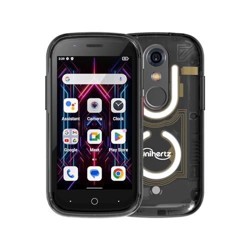 Unihertz Jelly Star (Schwarz) – Kleinstes 4G-Smartphone mit LED-Licht und 3-Zoll-Display, Android 13, 8 GB RAM + 256 GB ROM, Gewicht 116 G, 48 MP Kamera von Unihertz