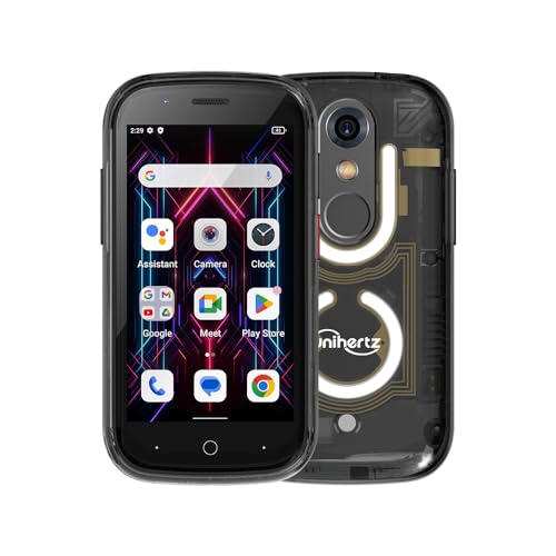 Unihertz Jelly Star (Schwarz) – Kleinstes 4G-Smartphone mit LED-Licht und 3-Zoll-Display, Android 13, 8 GB RAM + 256 GB ROM, Gewicht 116 G, 48 MP Kamera von Unihertz
