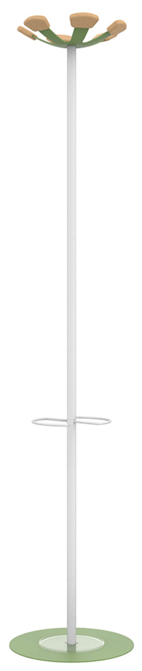 UNiLUX Garderobenständer AURORA, Höhe: 1.680 mm, weiß / grün von Unilux