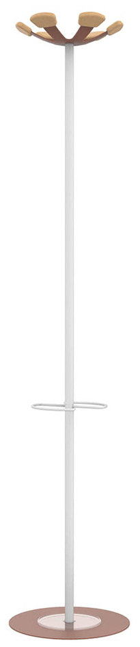 UNiLUX Garderobenständer AURORA, Höhe: 1.680 mm, weiß / rot von Unilux