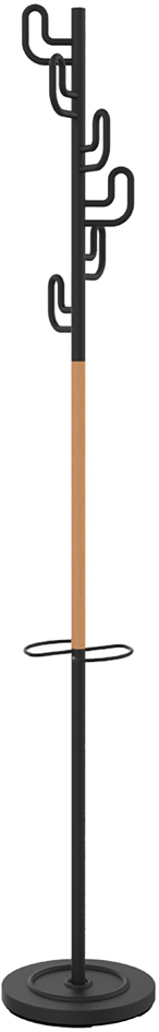 UNiLUX Garderobenständer CALIFORNIA, schwarz / holz von Unilux