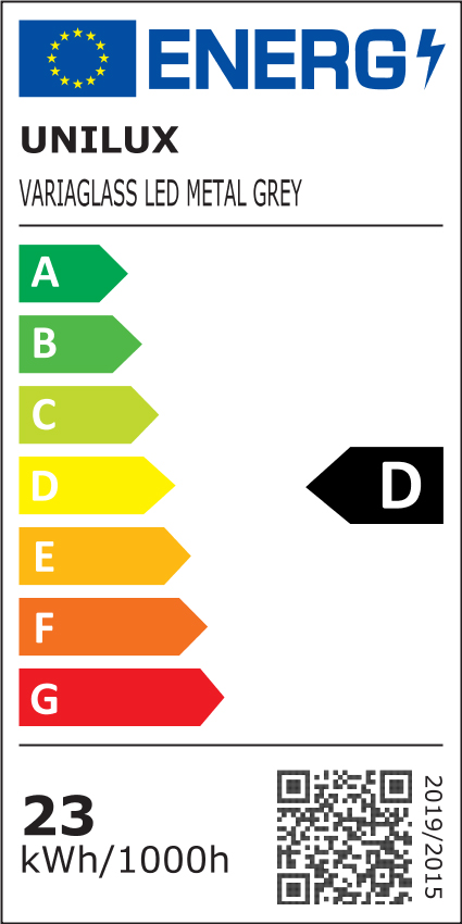 UNiLUX LED-Stehleuchte VARIAGLASS, Farbe: metallgrau von Unilux