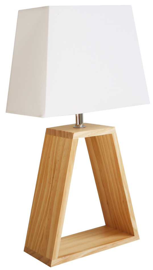 UNiLUX LED-Tischleuchte DUNE, weiß / Holz von Unilux