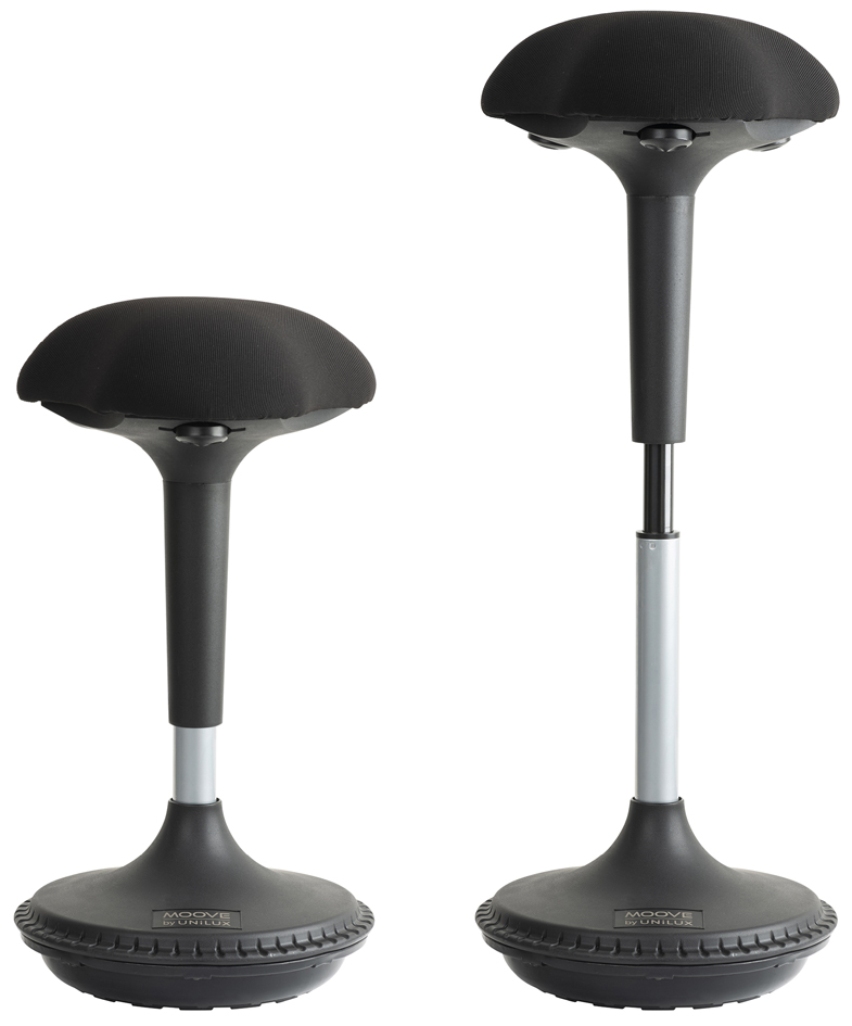 UNiLUX Sitzhocker/Stehhilfe MOOVE, schwarz von Unilux